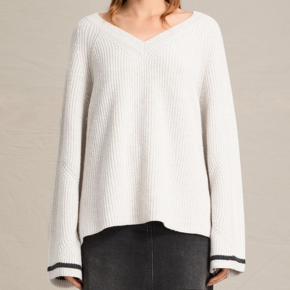 All Saints Sweaters - Allsaints Daria V neck chunky knit Jumper M